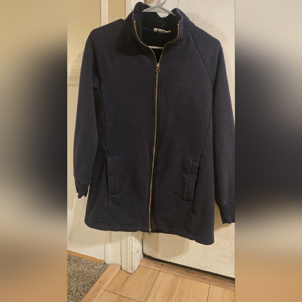 L.L. Bean Dark Blue Fleece-Lined Jacket